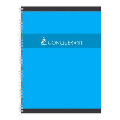 Cahier Conquérant A4+ - 24x32cm - Spirale 180p - Ligné & margé - Le lot de 5